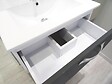 ONDEE - 2 Façades de tiroir MIXY - pour meuble de salle de bain - 80cm - Gris - Laqué - vignette