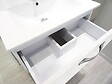 ONDEE - 2 Façades de tiroir MIXY - pour meuble de salle de bain - 80cm - Blanc - Laqué - vignette
