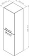 ONDEE - Colonne de Salle de Bain SMART - A suspendre - 2 Portes - 35cm - Finitions Bois - vignette