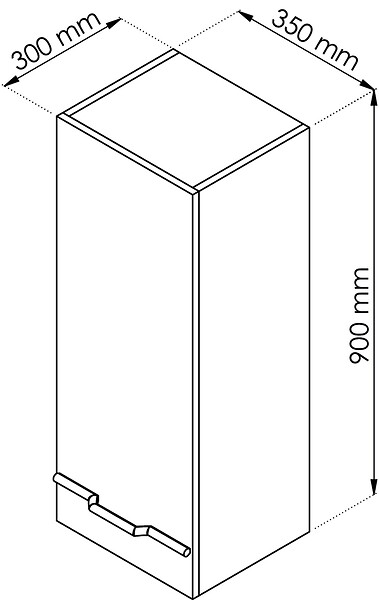 ONDEE - Demi-colonne de rangement  ALAN - L35cm - Poivre - Laqué brillant - large