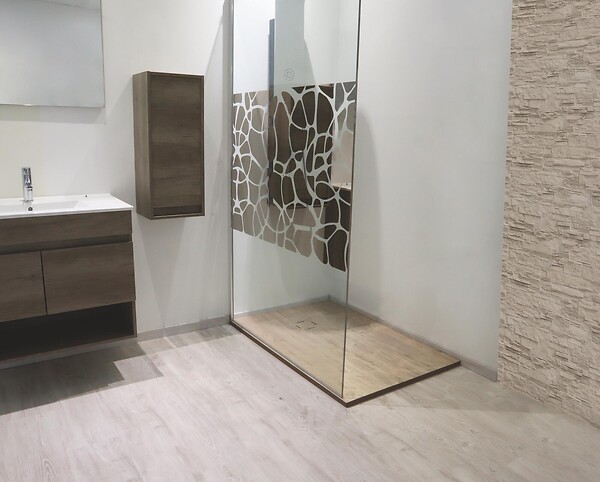 ONDEE - Receveur de douche  NOLA 3 - 90x120x3 - Résine - Nature bois - Bonde - Découpable - large