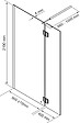 ONDEE - Paroi de douche CARIBA - Finition Chromé - Verre 6mm - 2 volets - 90x210cm - vignette