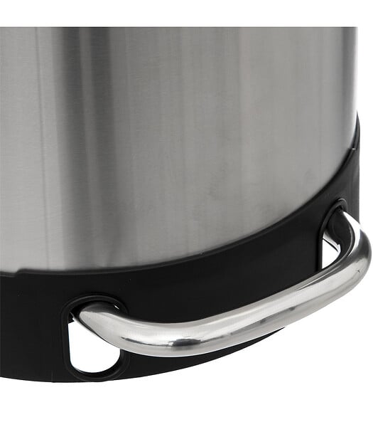 5 FIVE SIMPLY SMART - Poubelle 30 Litres en métal Inox ouverture à pédale - large