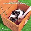 VOUNOT - Maison pour Chat en bois avec toit bitumé autoportant et porte à lamelles PVC - vignette