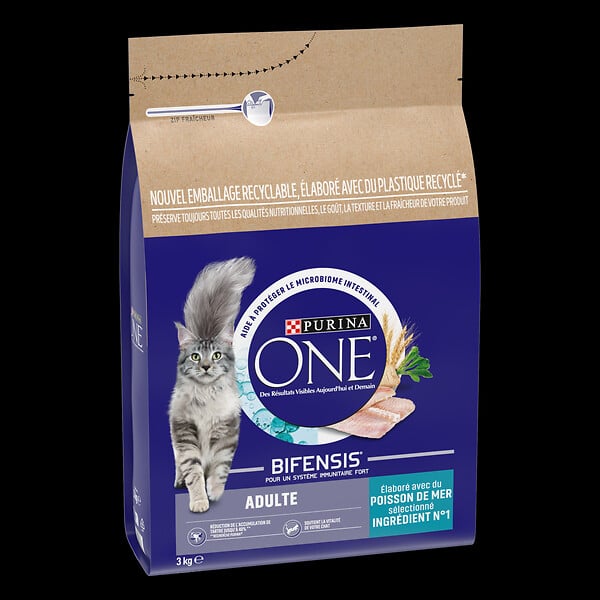 ONE - Croquettes chat adulte - Poisson de mer et céréales - 3kg - large