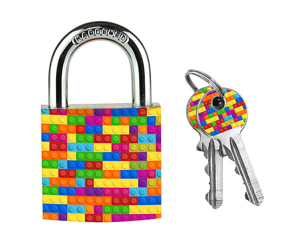 MASTER LOCK - Cadenas en métal massif 30mm - motifs fun et colorés - large