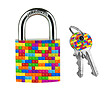 MASTER LOCK - Cadenas en métal massif 30mm - motifs fun et colorés - vignette