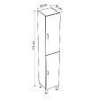 ALLIBERT - Colonne de salle de bain  murale avec rangement 30 x 172 x 30 cm SOLITA - vignette