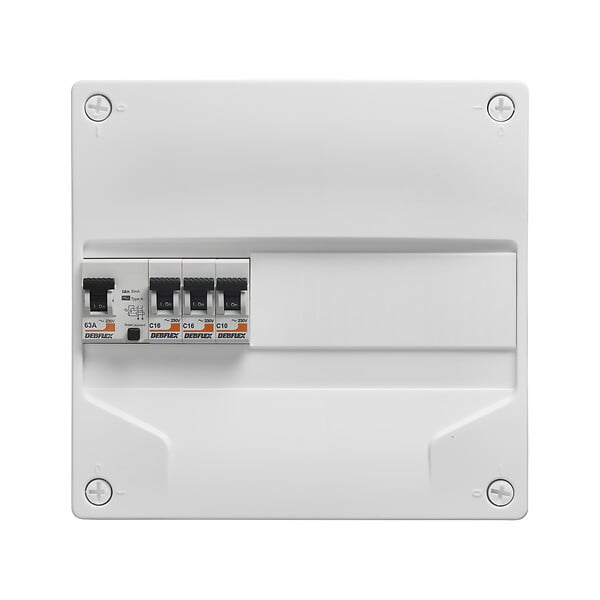DEBFLEX - Coffret électrique pré-équipé 1 rangée 13 modules - 63A - large