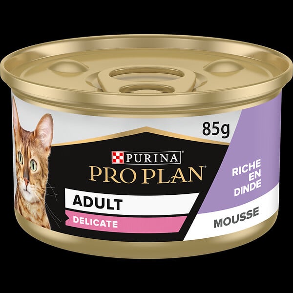 PROPLAN - Aliment chat adulte Délicate - Mousse Dinde - 85g - large