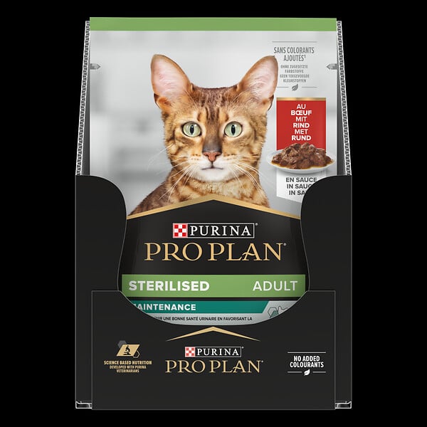 PROPLAN - Aliment chat adulte stérilisé - Boeuf - 85g - large