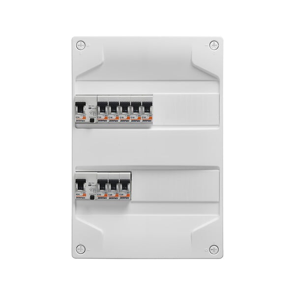DEBFLEX - Coffret électrique 2 rangées - 26 modules - 8 disjoncteurs - large