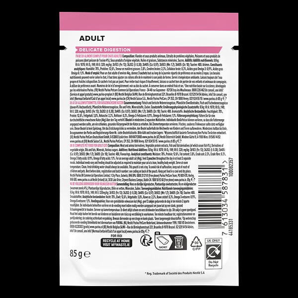 PROPLAN - Aliment chat adulte Délicate - Poisson - 85g - large