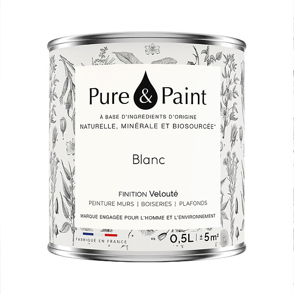 PURE&PAINT - Peinture velouté Pure & Paint - Blanc - 0.5L - large