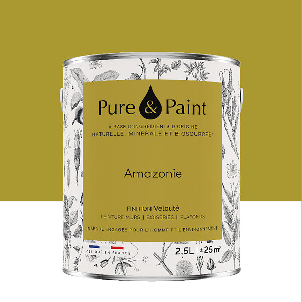 PURE&PAINT - Peinture végétale - Velouté - Amazonie - 2,5L - large