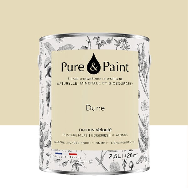 PURE&PAINT - Peinture végétale - Velouté - Dune - 2,5L - large