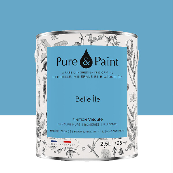PURE&PAINT - Peinture végétale - Velouté - Belle île - 2,5L - large