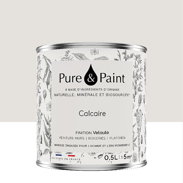 PURE&PAINT - Peinture veloutée Pure & Paint - Calcaire - 0,5L - large