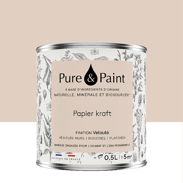 PURE&PAINT - Peinture velouté Pure & Paint - Papier kraft - 0.5L - large