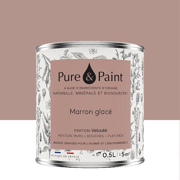 PURE&PAINT - Peinture velouté Pure & Paint - Marron glacé - 0.5L - large