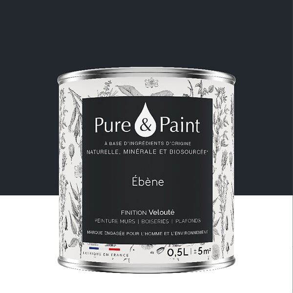 PURE&PAINT - Peinture veloutée Pure & Paint - Ebène - 0,5L - large