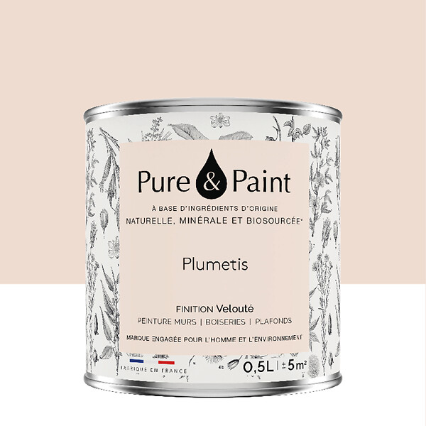 PURE&PAINT - Peinture veloutée Pure & Paint - Plumetis - 0.5L - large