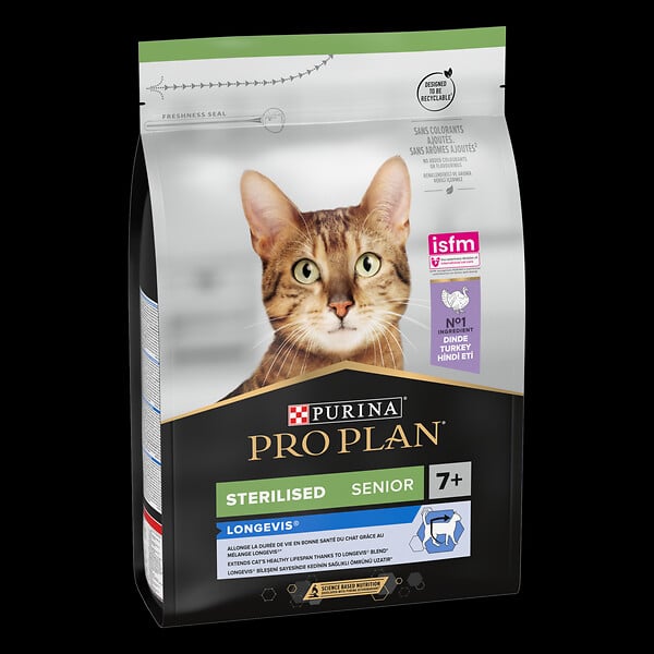 PROPLAN - Croquettes chat stérilisé 7+ avec LONGEVIS - 3kg - large