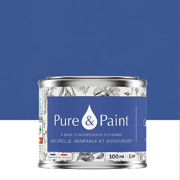 PURE&PAINT - Peinture murale veloutée Outremer - 100ml - large