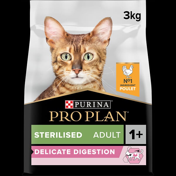 PROPLAN - Croquettes chat stérilisé adulte - Poulet - Optidigest - 3kg - large