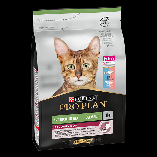 PROPLAN - Croquettes chat stérilisé cabillaud et truite - 3kg - large