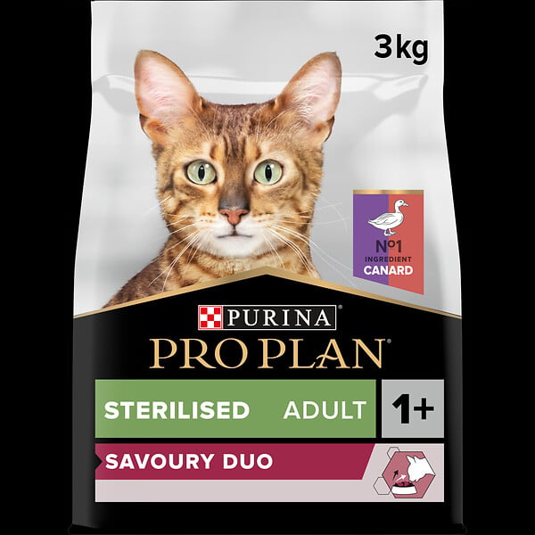 PROPLAN - Croquettes Chat adulte stérilisé Optisavour - Canard-Foie - 3kg - large