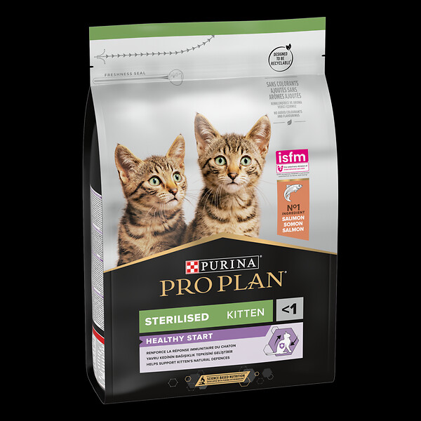 PROPLAN - Croquettes Chaton stérilisé - Saumon - 3kg - large