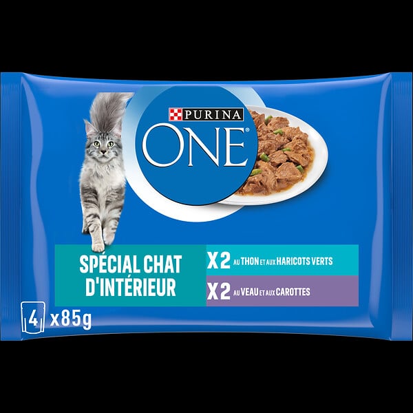 ONE - Sachets chat d'intérieur - Thon-Veau - 4x85g - large