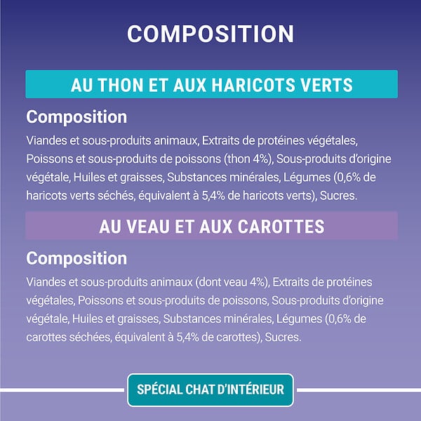 ONE - Sachets chat d'intérieur - Thon-Veau - 4x85g - large