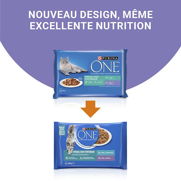ONE - Sachets chat d'intérieur - Thon-Veau - 4x85g - large