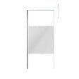 AURLANE - Paroi de Douche 90x200cm Dépolie - Profilé + Barre Plafond Finition Chrome - FREEDOM 2 FROSTED - vignette