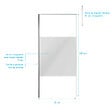 AURLANE - Paroi de Douche 90x200cm Dépolie - Profilé + Barre Plafond Finition Chrome - FREEDOM 2 FROSTED - vignette