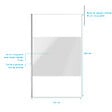 AURLANE - Paroi de Douche 120x200cm Dépolie - Profilé + Barre Plafond Finition Chrome - FREEDOM 2 FROSTED - vignette
