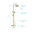 AURLANE - Colonne de douche Thermostatique finition Or Doré Brossé 133x26x52 cm - MOLLY GOLD - vignette