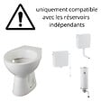 GODART - Cuvette WC à alimentation indépendante sortie verticale Atlas - vignette