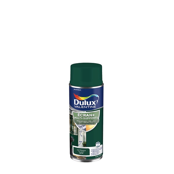 DULUX VALENTINE - Aérosol Multi-supports Ecran+ Dulux Valentine Satin-Vert Basque 400ml - large