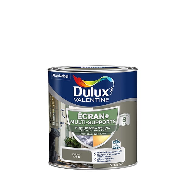 DULUX VALENTINE - Peinture extérieure multi-supports satinée - Origan 0,5L - large