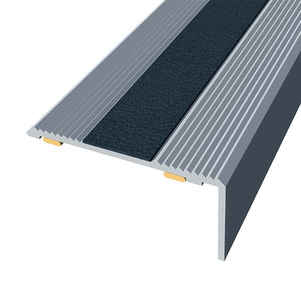FORESTEA - Nez de marche alu antidérapant adhésif coloris (03) argent Lg 120cm larg 4,2cm x 2,1cm - large