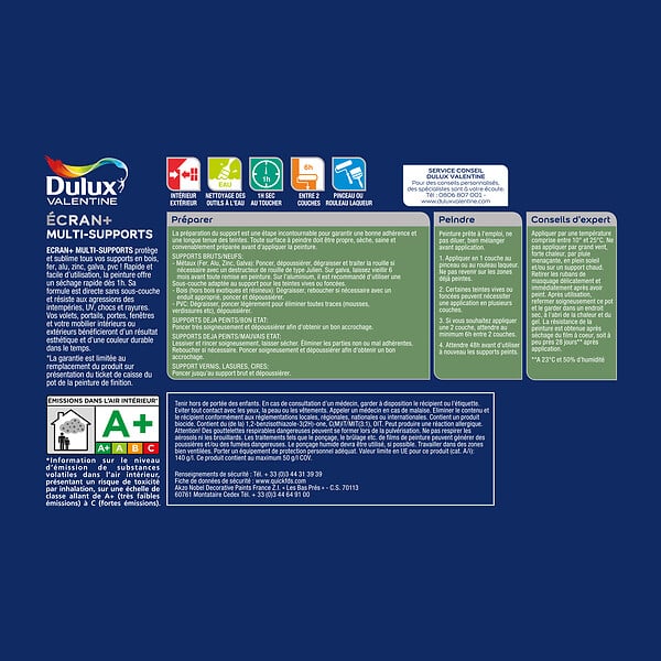 DULUX VALENTINE - Peinture multi-supports satinée - Terre Cuite - 0,5L - large