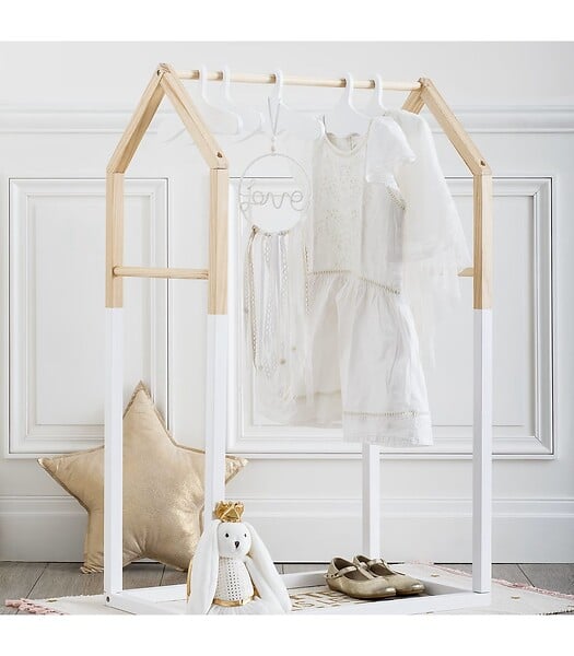ATMOSPHERA - Penderie Enfant en bois forme maison H 100 cm - large