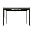 OMBREA - Pergola bioclimatique autoportante en aluminium Ombréa VS - Anthracite - 3x4m - vignette
