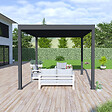OMBREA - Pergola bioclimatique autoportante en aluminium Ombréa VS - Anthracite - 3x4m - vignette