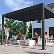 OMBREA - Pergola bioclimatique autoportante en aluminium Ombréa VS - Anthracite - 3x4m - vignette