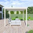 OMBREA - Pergola bioclimatique autoportante - Blanc - 3x4m - vignette