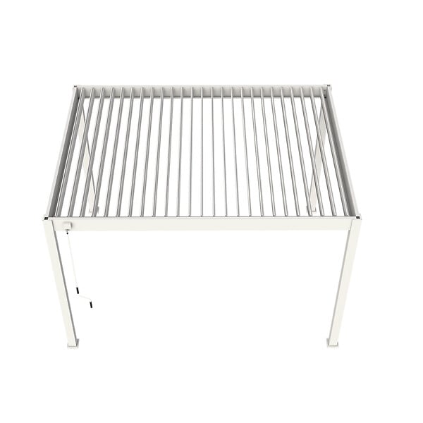 OMBREA - Pergola bioclimatique autoportante - Blanc - 3x4m - large